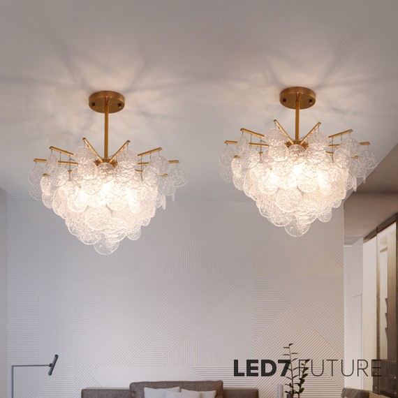 Loft Industry Modern - Shine Ice Discs Chandelier